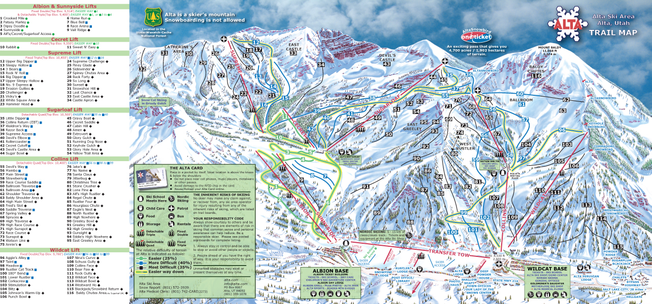 Alta Ski Trail Map Pdf - Ruth Willow